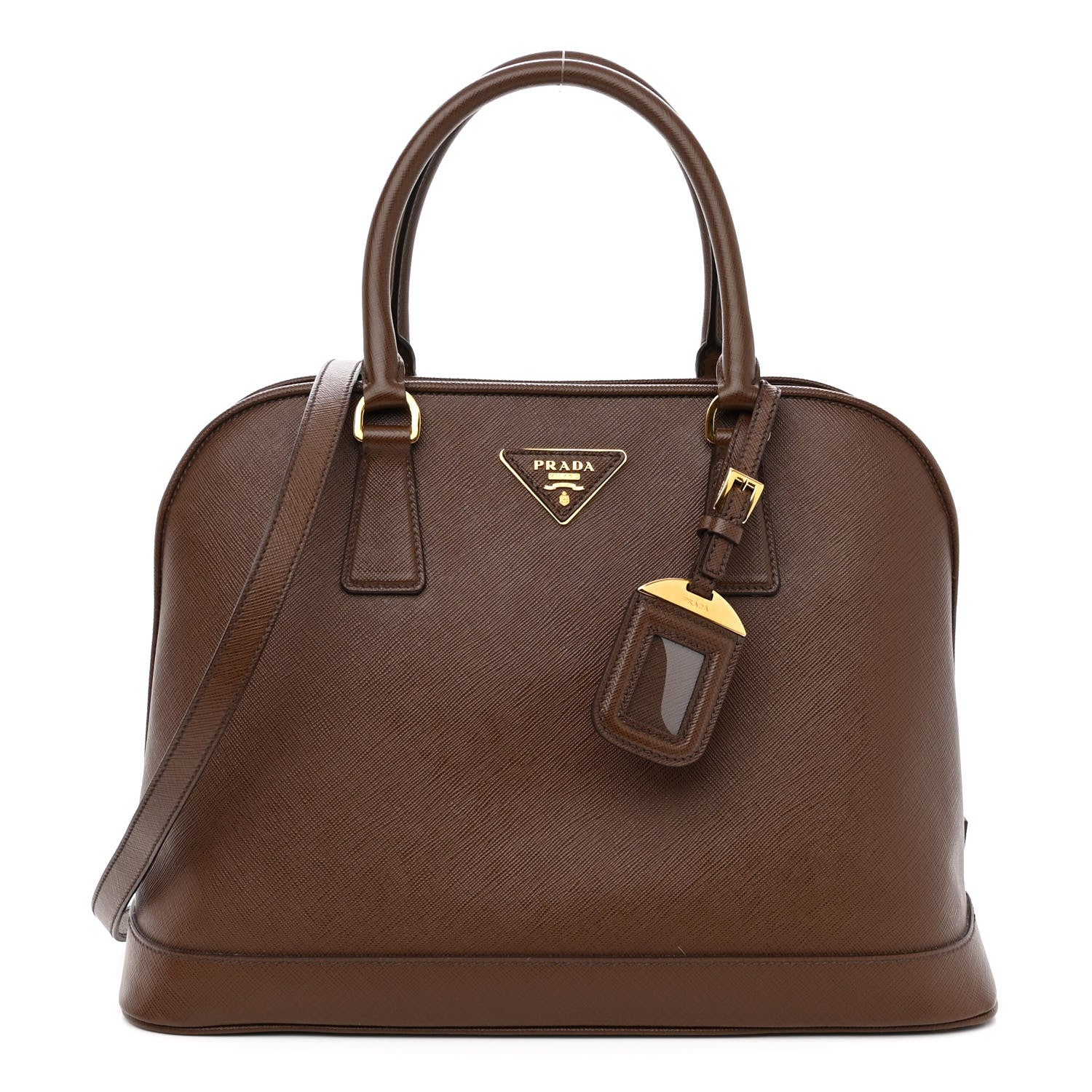 Prada Saffiano Lux Medium Open Promenade Tote Cacao 1 of 9