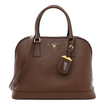 Prada Saffiano Lux Medium Open Promenade Tote Cacao 1 of 9