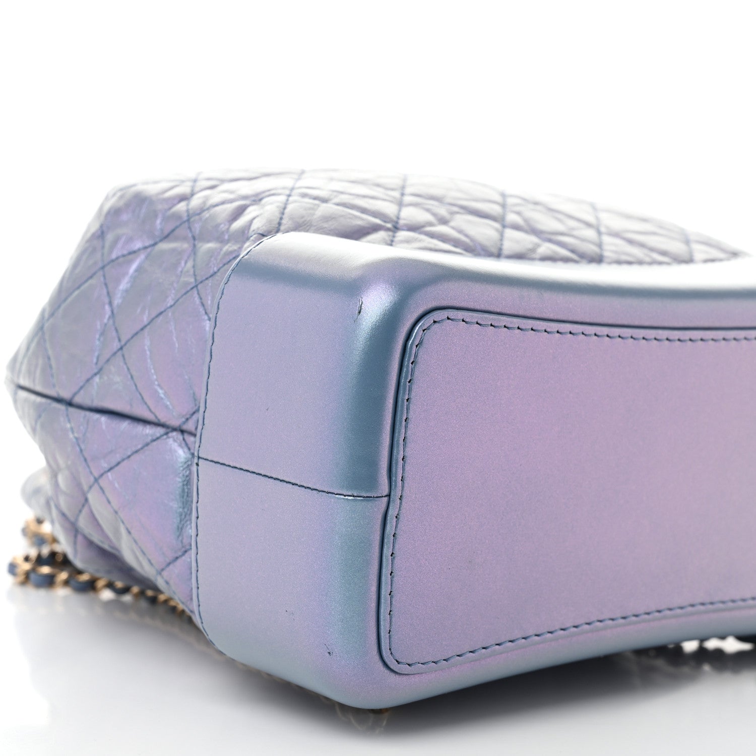 Chanel Iridescent Lambskin Calfskin Quilted Gabrielle Backpack Light Purple 9 of 11