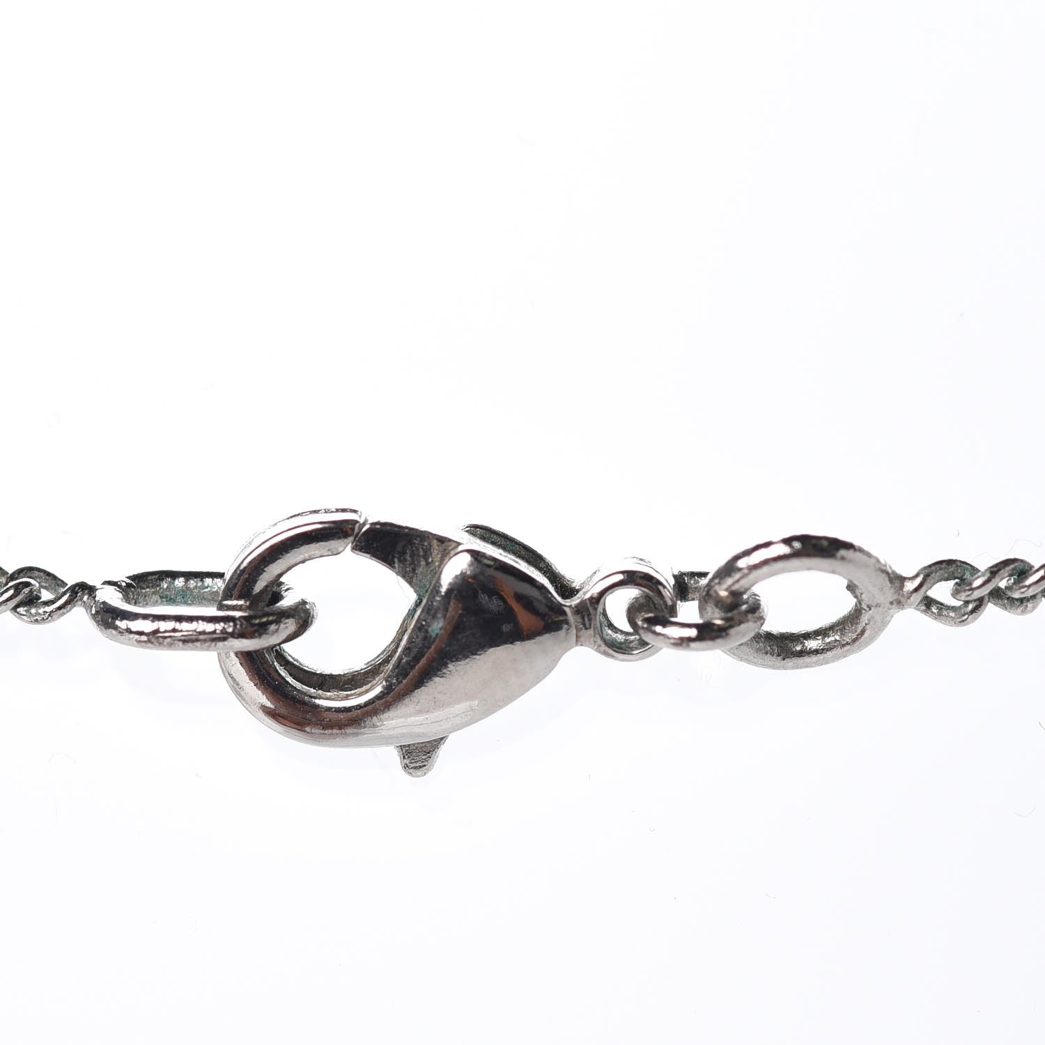 Chanel Crystal Timeless CC Necklace Silver 4 of 5