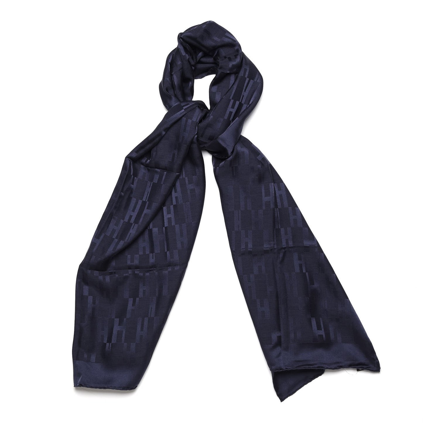 Silk Wool Faconnee Grand H Scarf