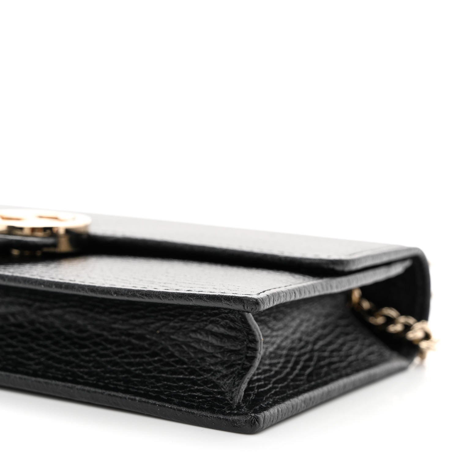 Gucci Dollar Calfskin Interlocking G Chain Wallet Black 10 of 11
