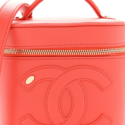 Chanel Lambskin Timeless Vanity Cosmetic Case Red 8 of 11