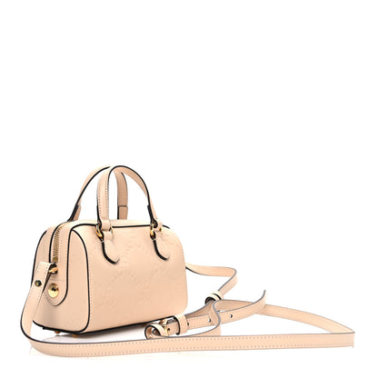 Gucci Gilbert Calfskin Jumbo GG Embossed Super Mini Top Handle Bowler Bag Beige 3 of 11