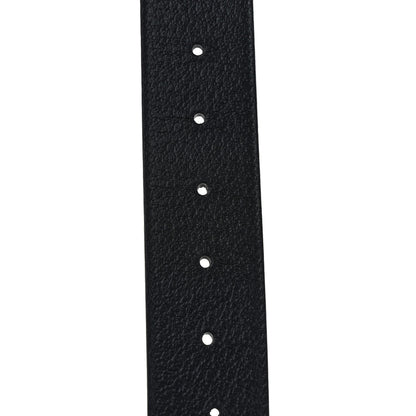 Gucci Textured Dollar Calfskin Double G 40mm Belt 80 32 Black 3 of 4