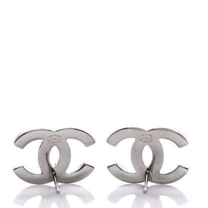 Chanel Crystal CC Earrings Ruthenium 3 of 4