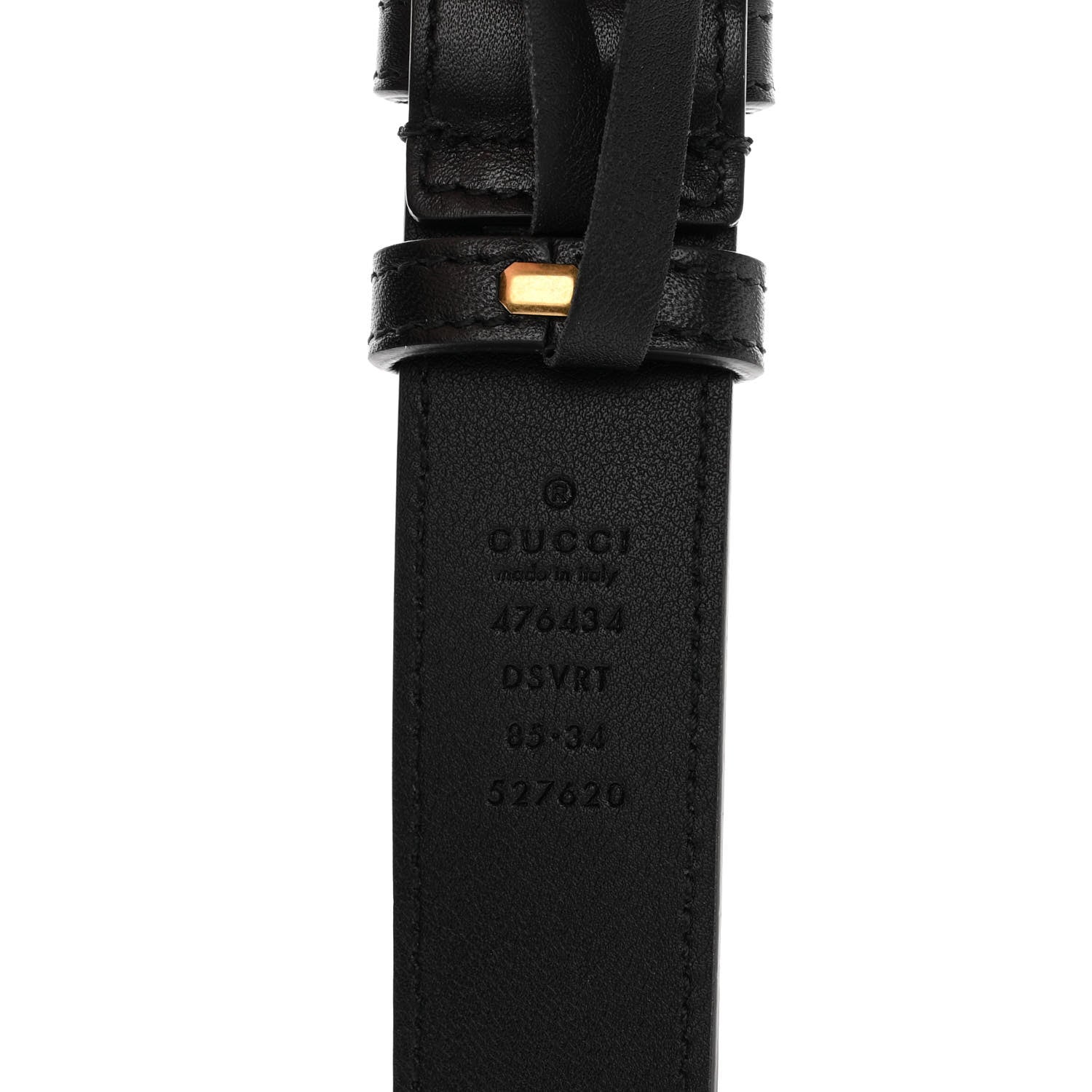 Gucci Calfskin Matelasse GG Marmont Belt Bag 85 34 Black 8 of 10