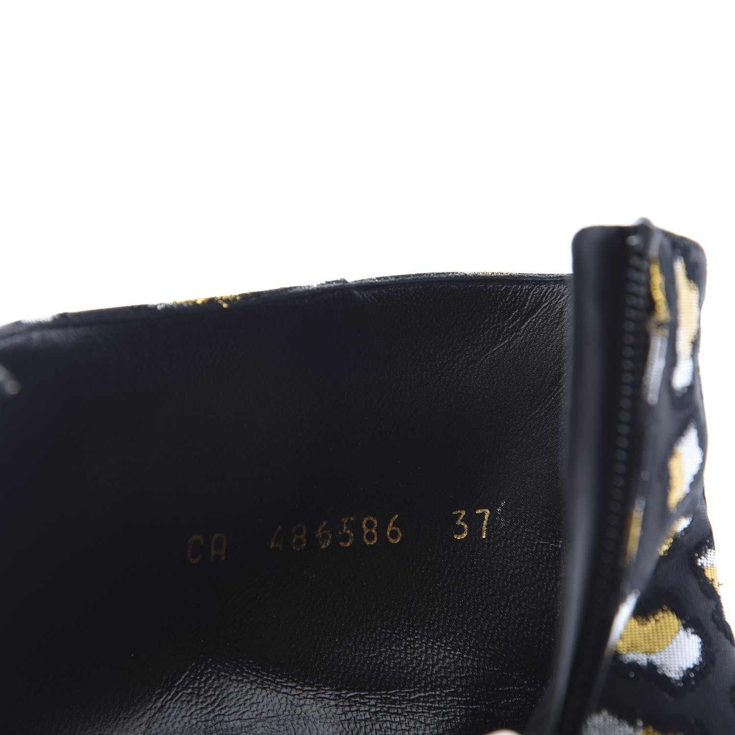 Saint Laurent Jacquard Leopard Loulou Ankle Boots 37 Oro 8 of 8
