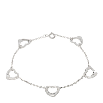 Tiffany Sterling Silver Elsa Peretti Open Heart Bracelet 1 of 3