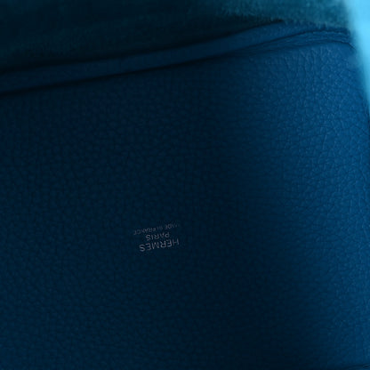 Hermes Taurillon Clemence Swift Eclat Picotin Lock 18 PM Bleu Frida Rose Mexico 5 of 11