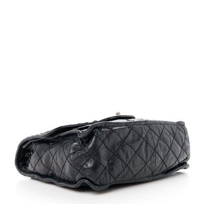Chanel Calfskin Quilted Whipstitch Paris Edinburgh Flap Bag Black 4 of 12