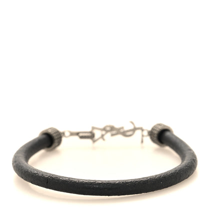 Saint Laurent Crinkled Calfskin Opyum Bracelet Black 3 of 4