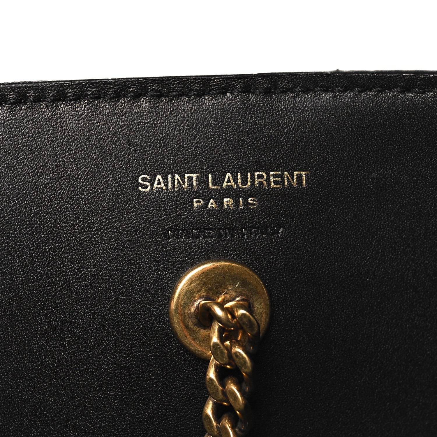 Saint Laurent Smooth Calfskin Maxi Trapezoid Shopping Tote Black 4 of 7