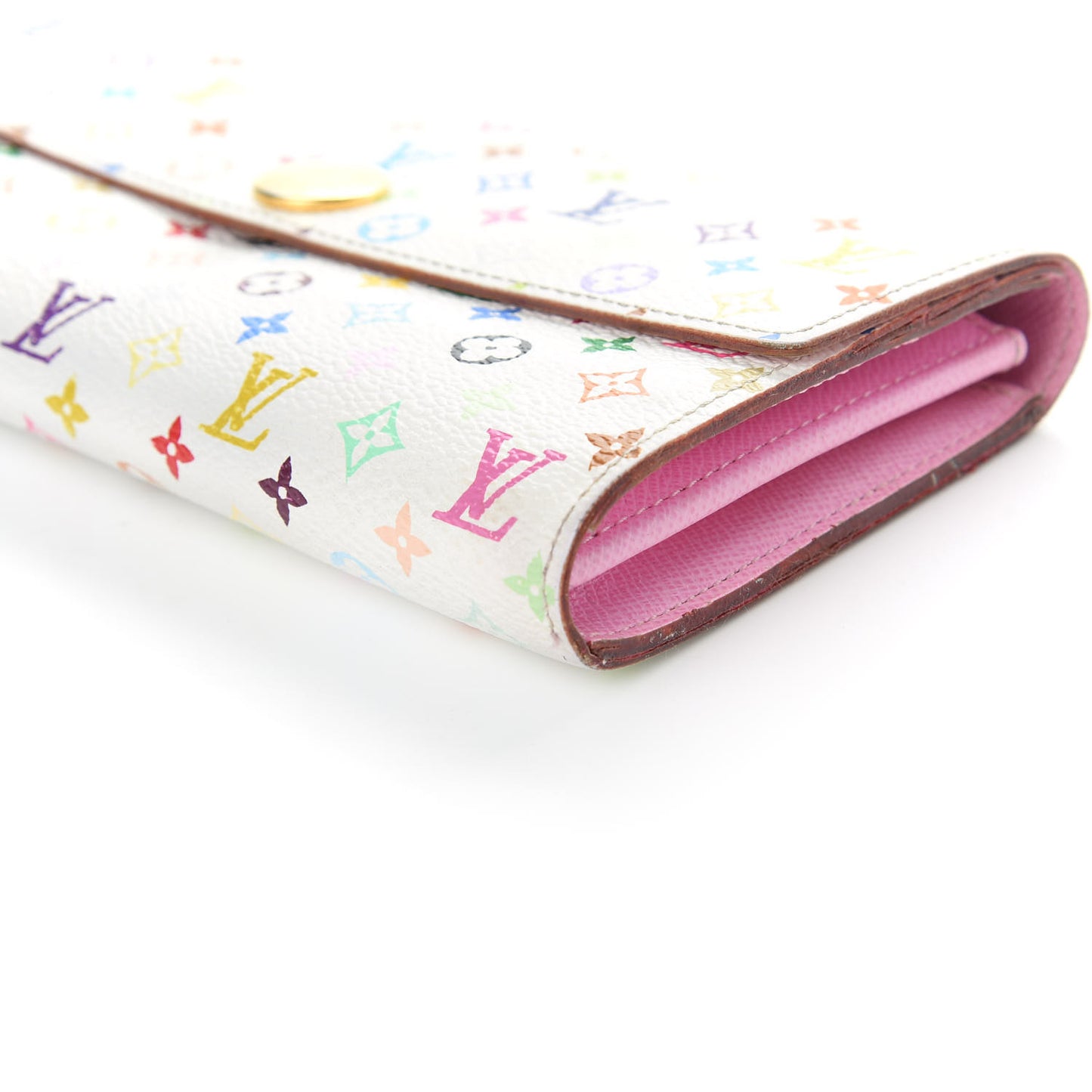 Monogram Multicolor Sarah Wallet White Litchi