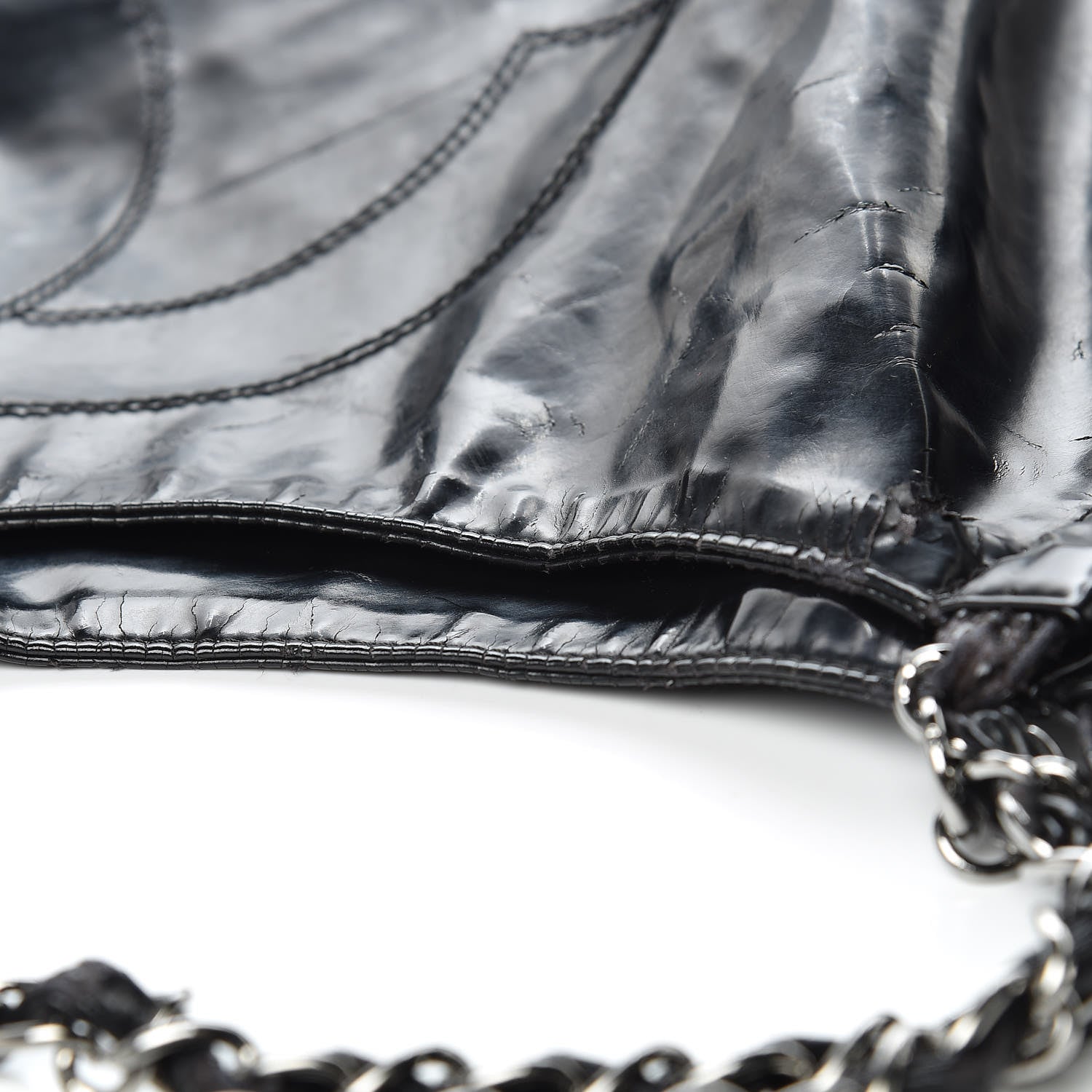 Chanel Vinyl XL Coco Cabas Black 12 of 32