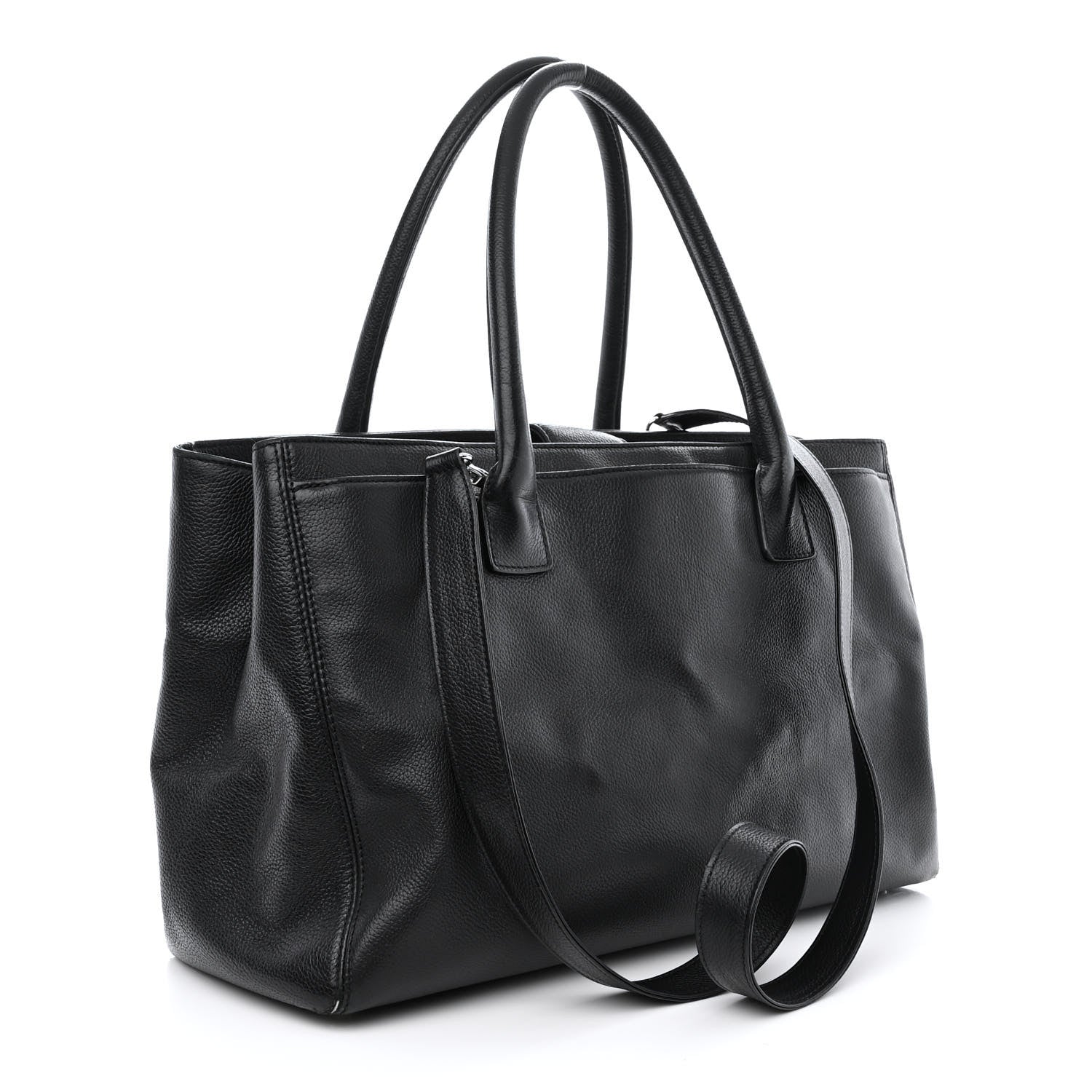 Chanel Calfskin Cerf Executive Shopper Tote Black 4 of 19