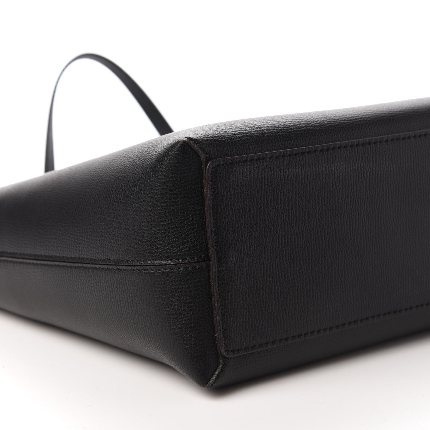 Burberry Grainy Calfskin Haymarket Check Medium Reversible Tote Black 6 of 9