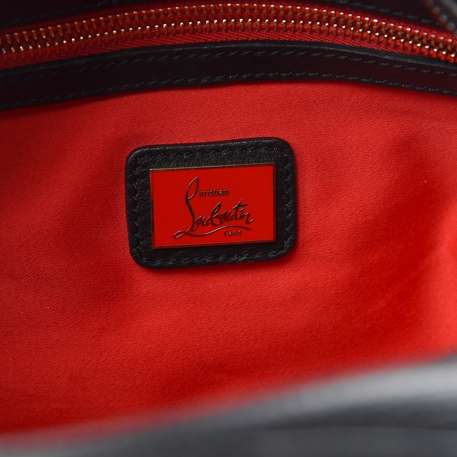 Christian Louboutin Grained Calfskin Studded Satchel Black 6 of 17