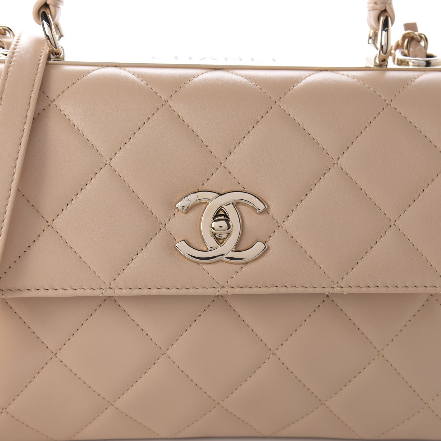 Chanel Lambskin Quilted Small Trendy CC Dual Handle Flap Bag Beige 11 of 11