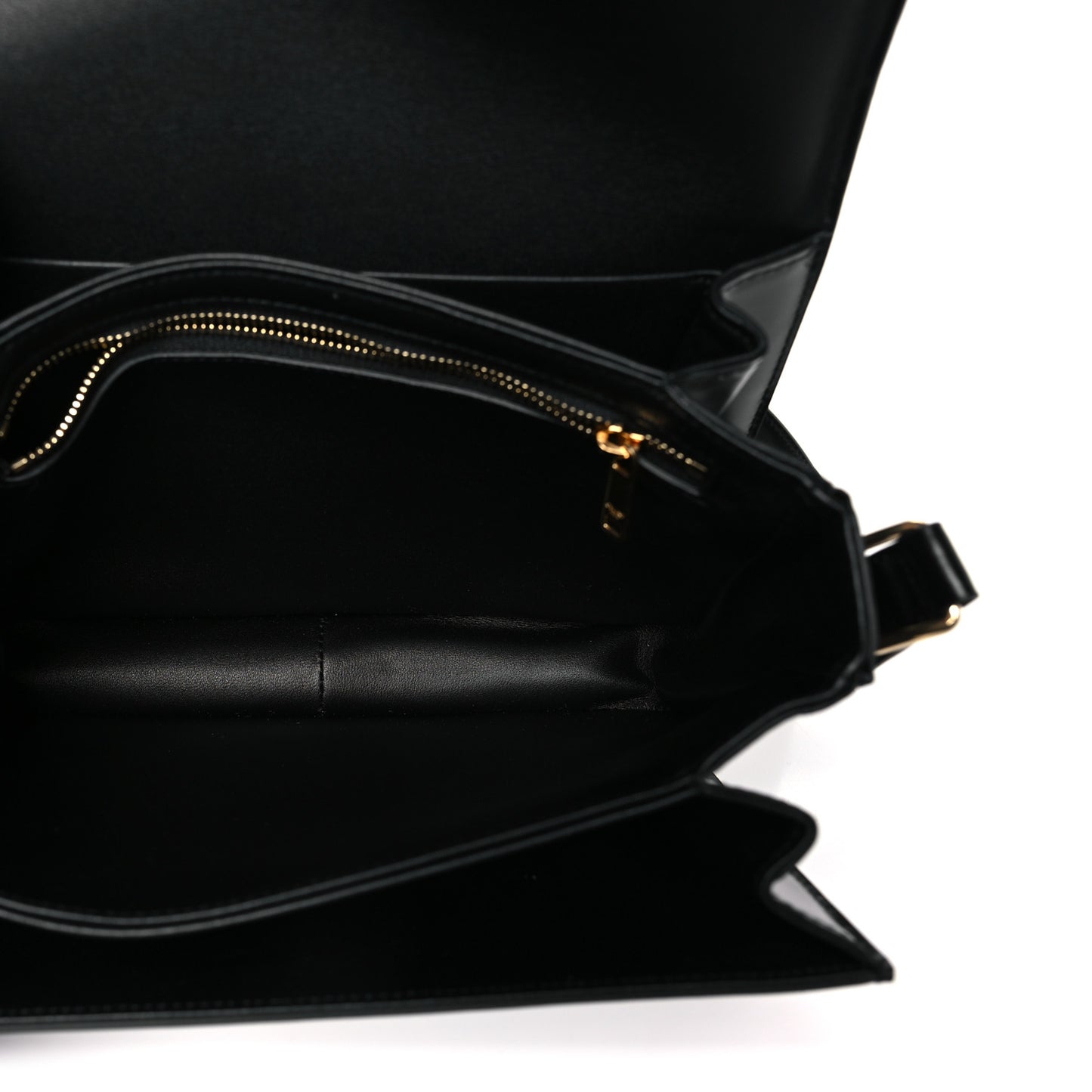 Shiny Calfskin Medium Triomphe Black