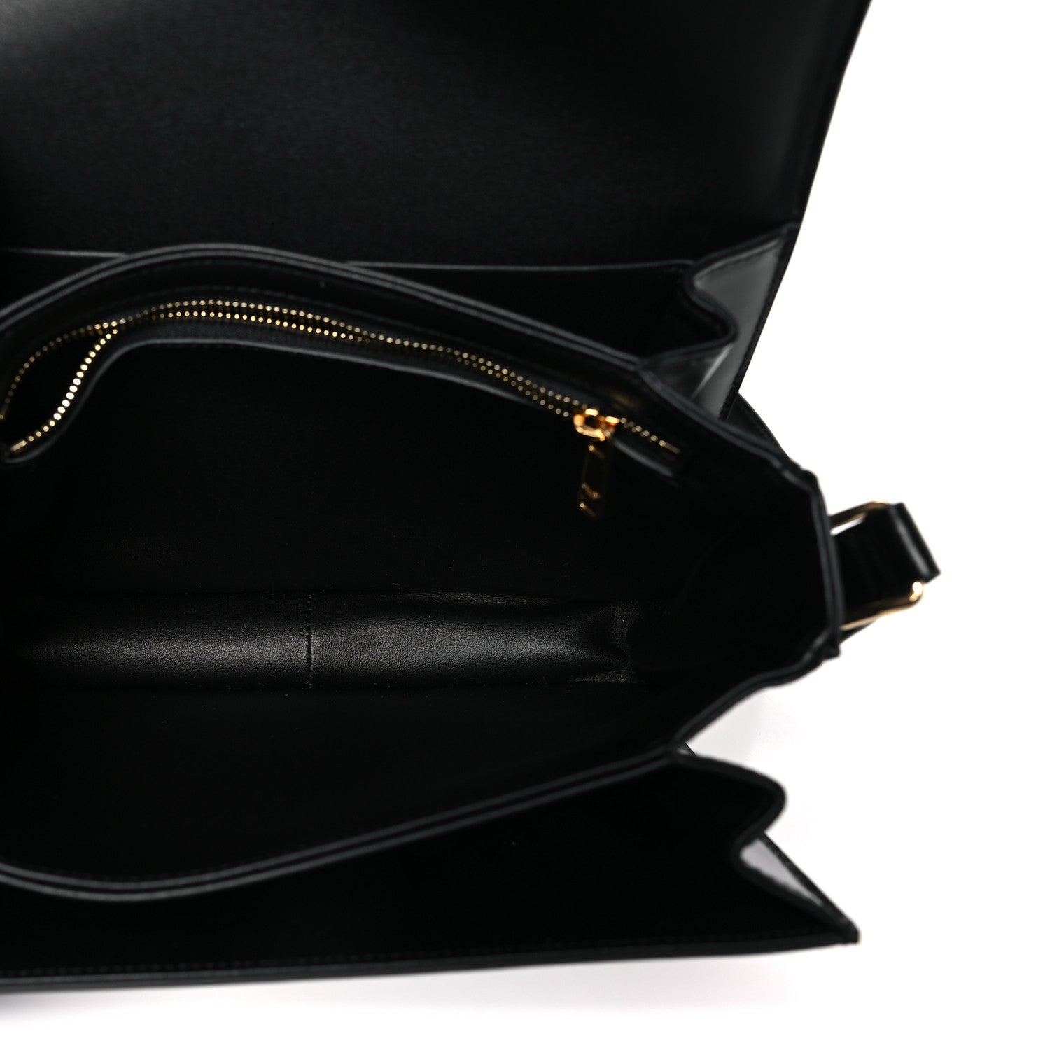 Celine Shiny Calfskin Medium Triomphe Black 5 of 10