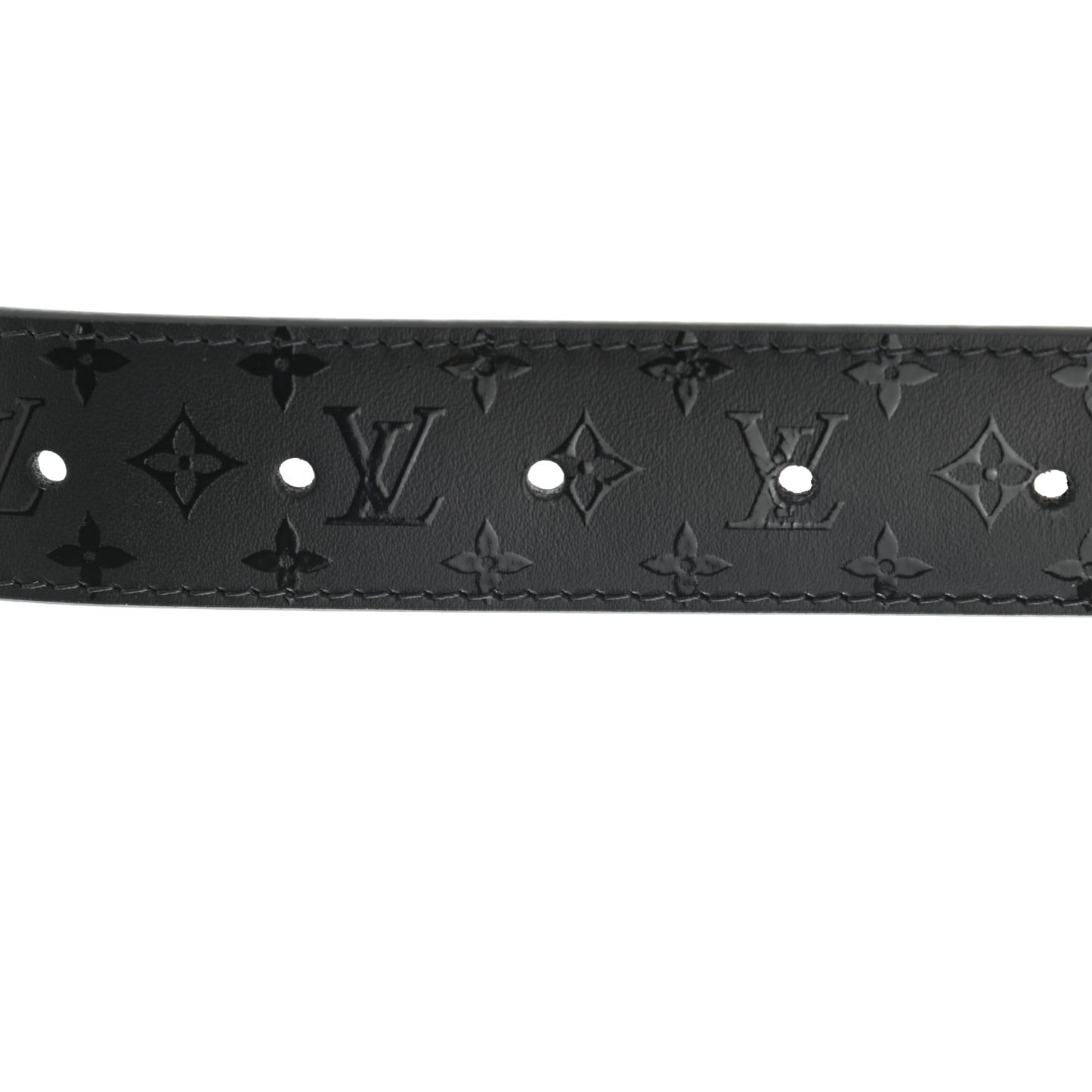 Monogram 20mm LV Circle Reversible Belt 75 30 Black Grey