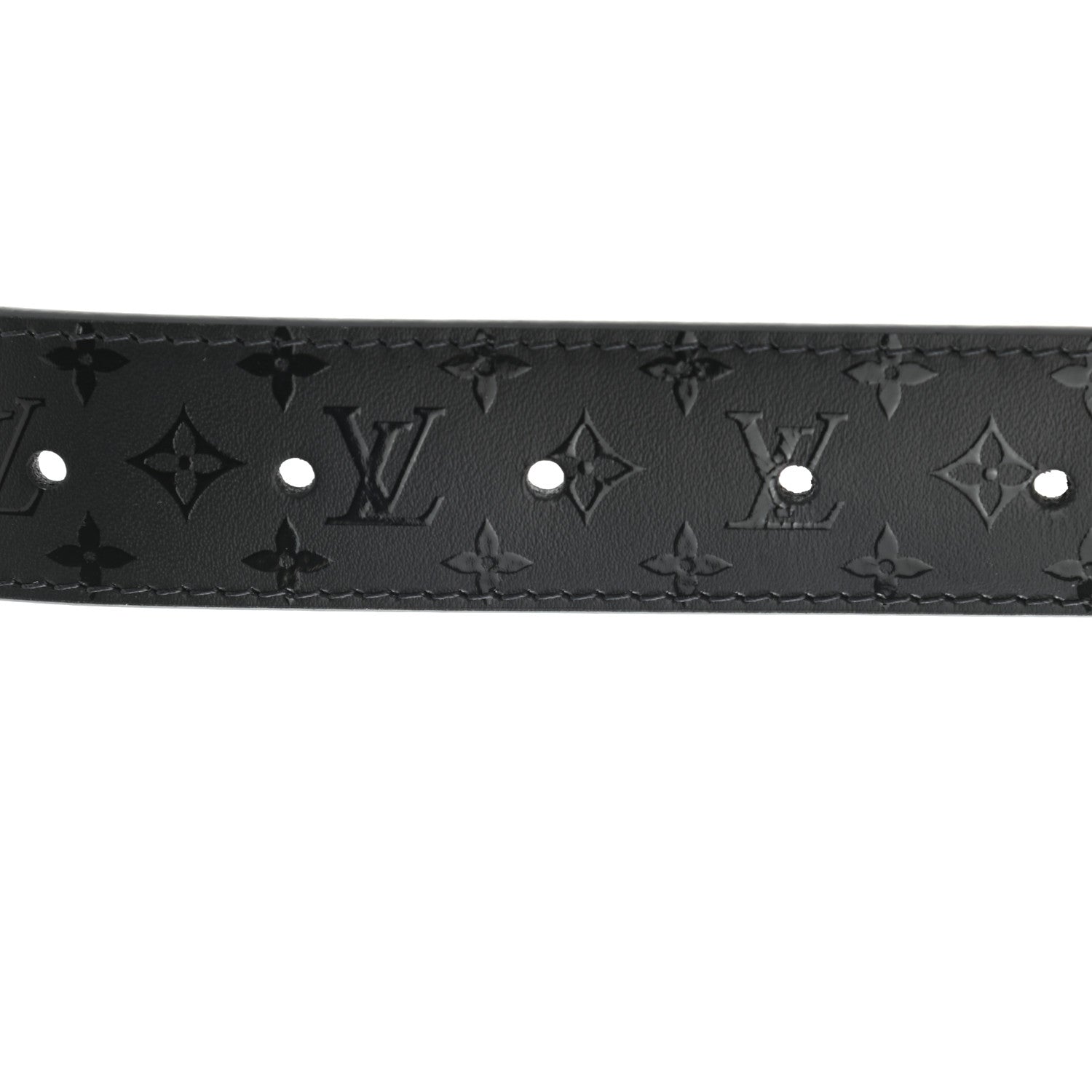 Louis Vuitton Monogram 20mm LV Circle Reversible Belt 75 30 Black Grey 4 of 5