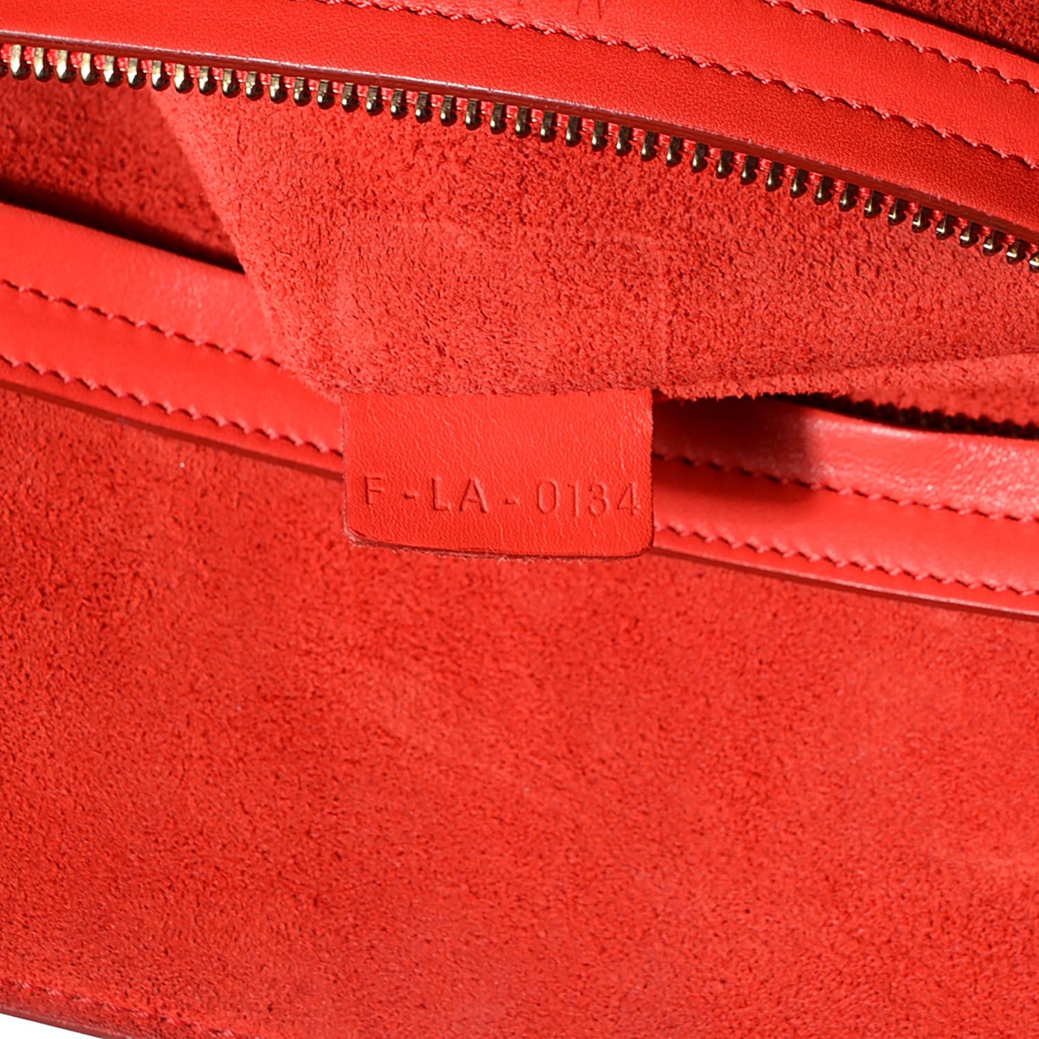 Celine Smooth Calfskin Medium Phantom Luggage Vermillion 7 of 8