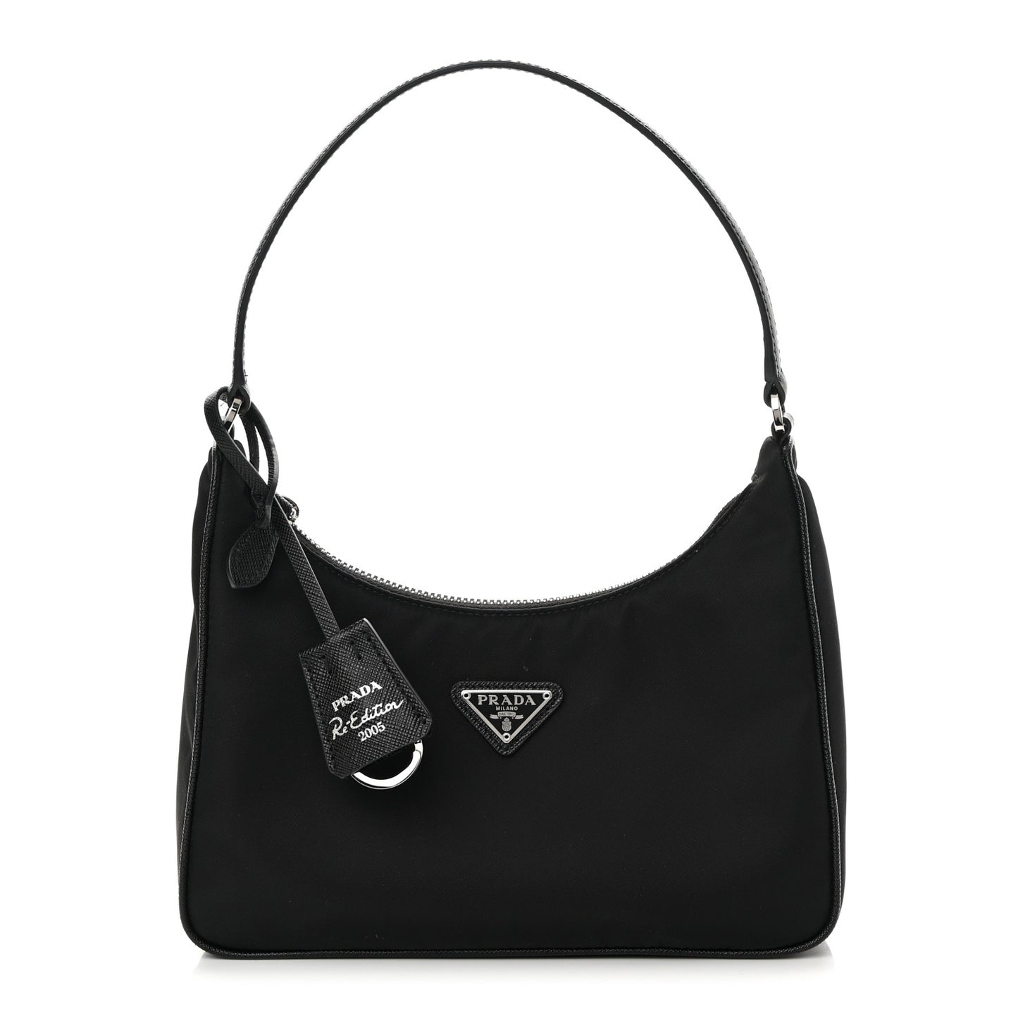 Tessuto Nylon Saffiano Mini Re-Edition 2005 Bag Black
