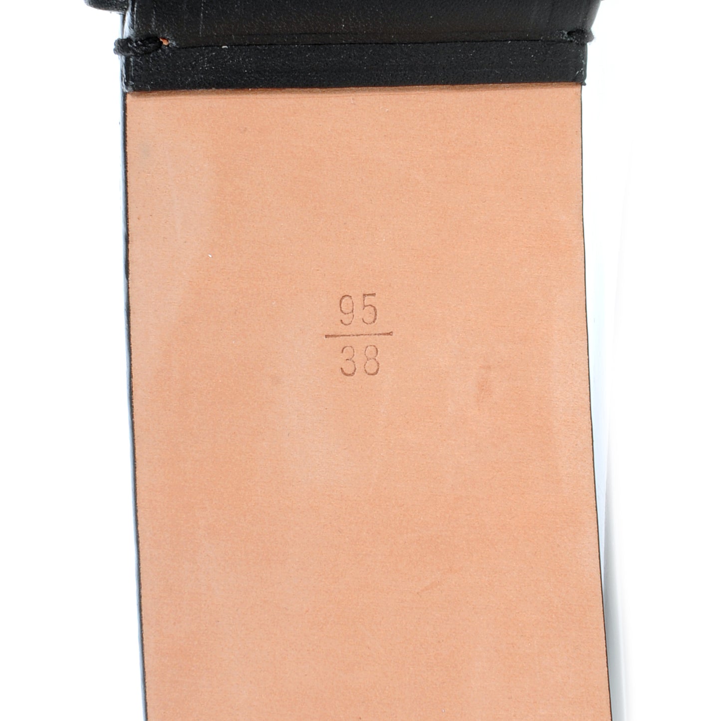Leather Cube Embosse Belt Black 95 38