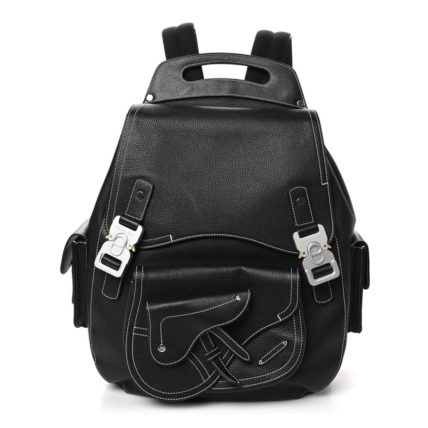 Christian Dior Grained Calfskin Maxi Gallop Backpack Black 1 of 12