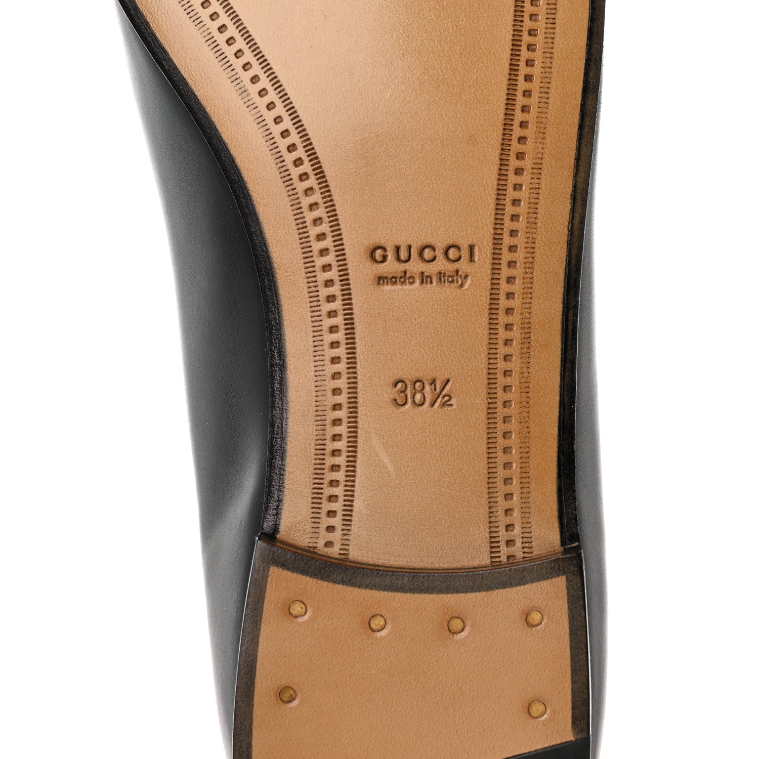 Gucci Calfskin Womens Jordaan Loafers 38.5 Black 6 of 11