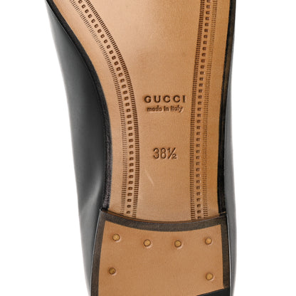 Gucci Calfskin Womens Jordaan Loafers 38.5 Black 6 of 11