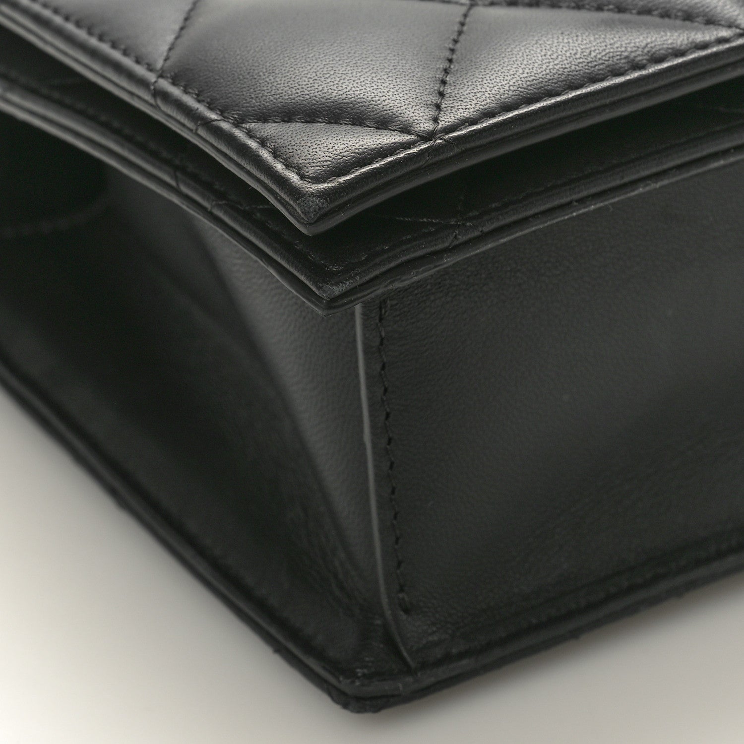 Alexander McQueen Lambskin Quilted Knuckle Shoulder Bag Black 8 of 9