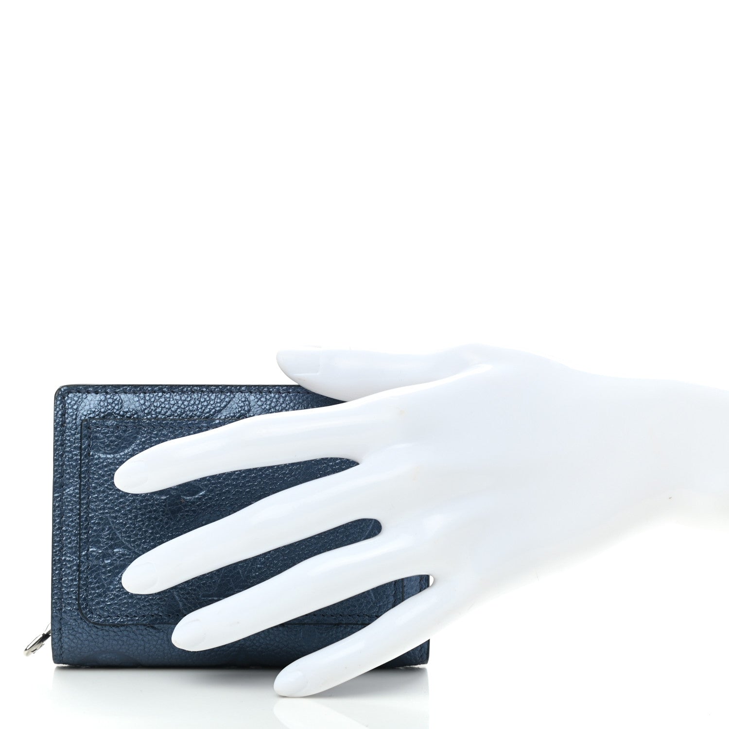Louis Vuitton Metallic Empreinte Clea Wallet Navy Nacre 2 of 7