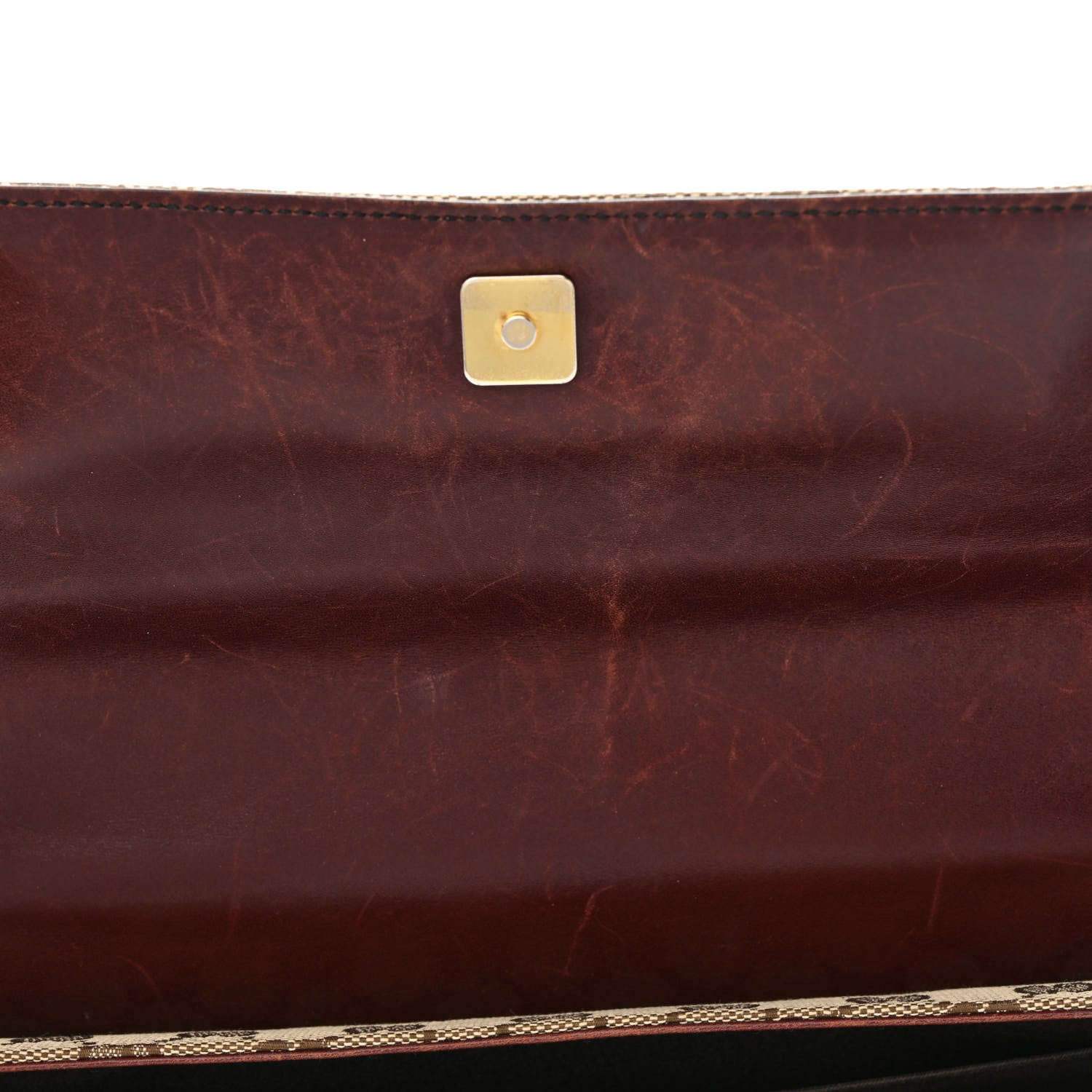 Gucci Monogram Studded Horsebit Clutch Bordeaux 11 of 17