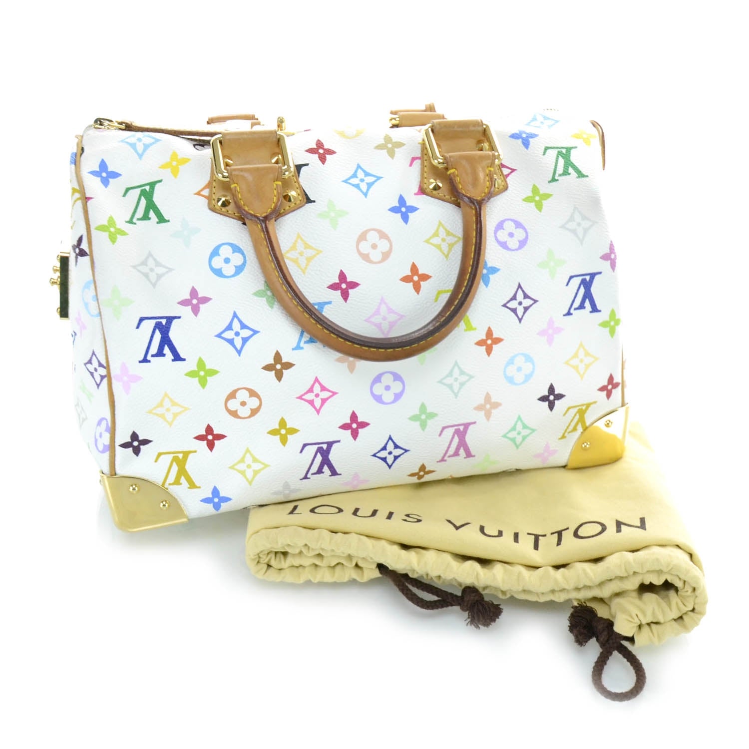 Louis Vuitton Monogram Multicolor Speedy 30 White 3 of 11