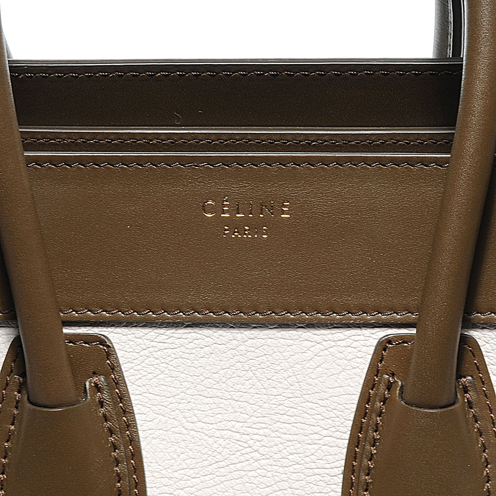 Celine Drummed Leather Micro Tri-Color Luggage 6 of 9