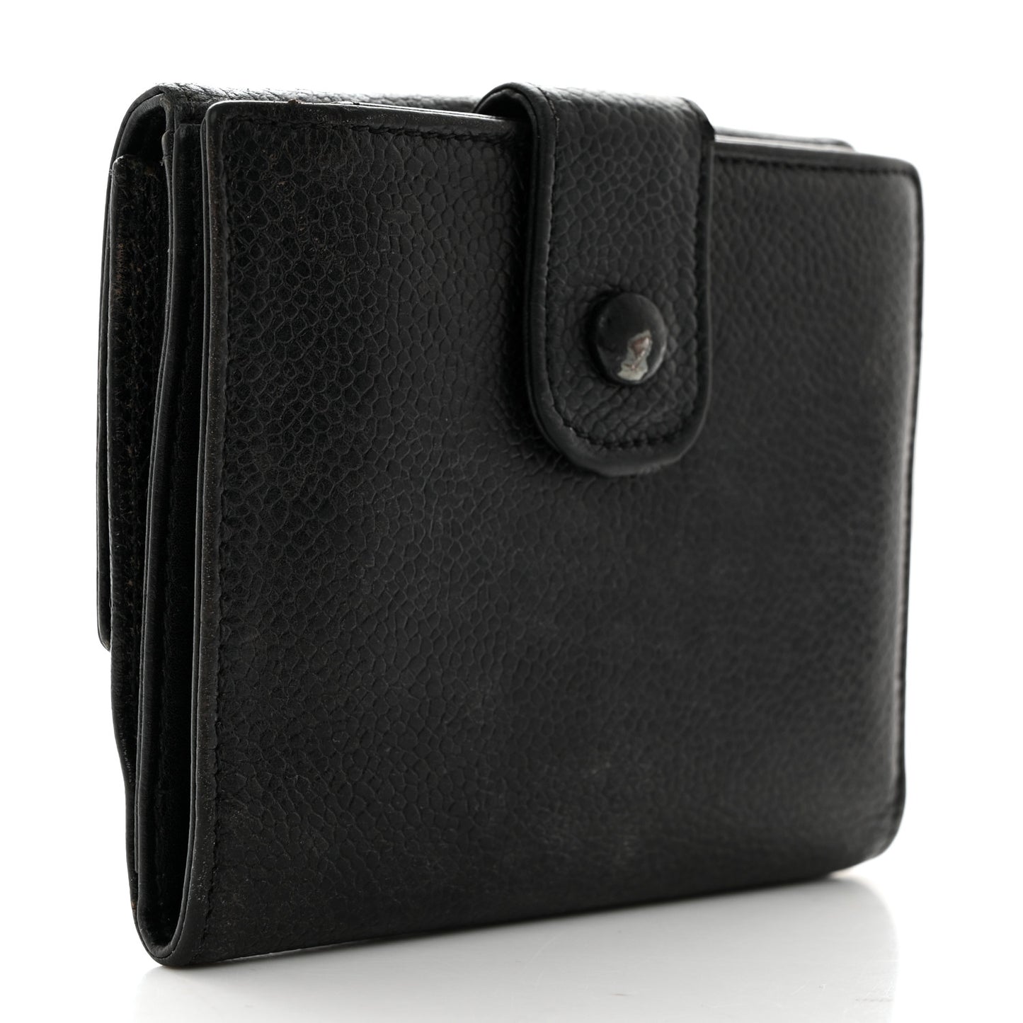 Caviar Timeless CC Compact French Wallet Black