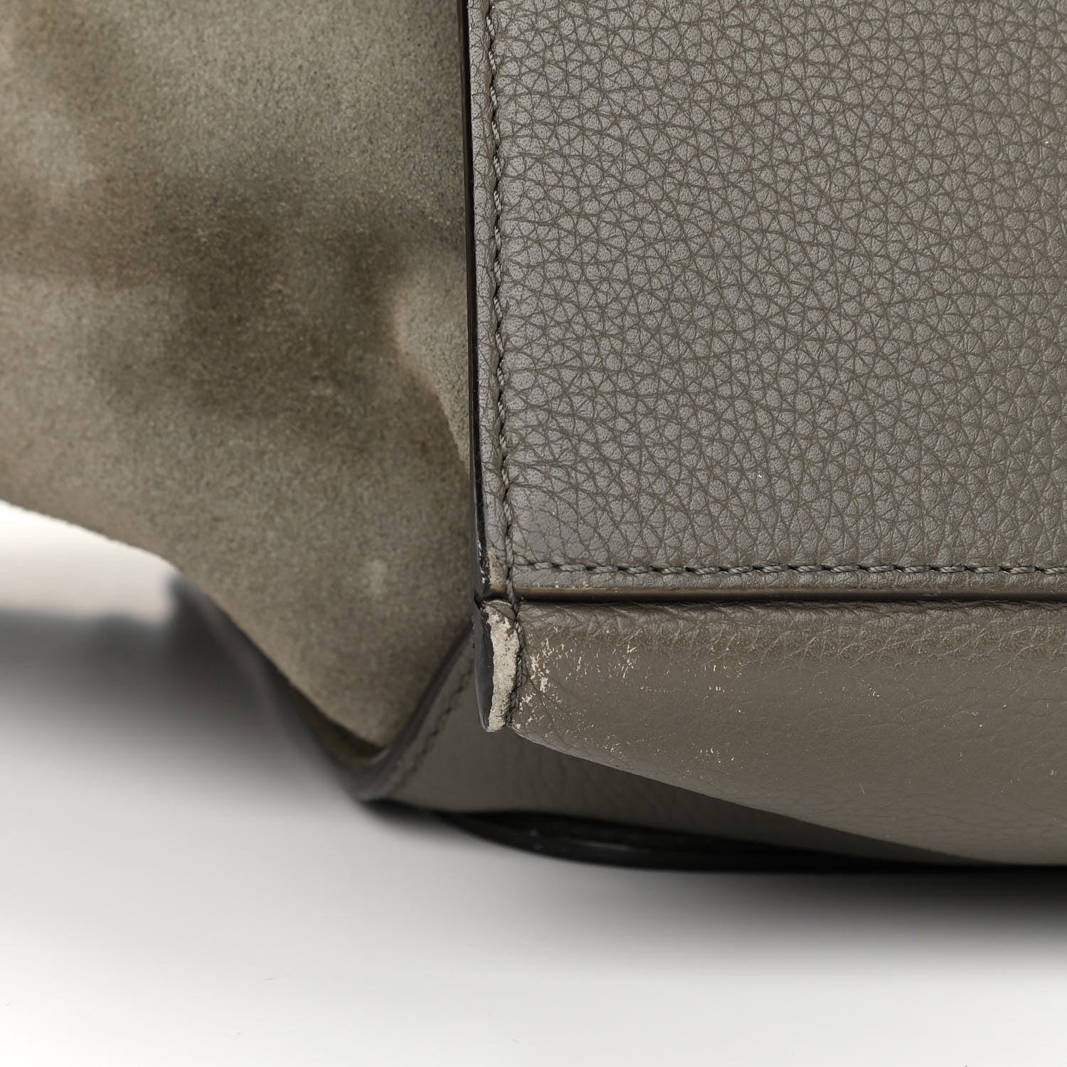 Celine Calfskin Suede Large Trapeze Grey 11 of 18