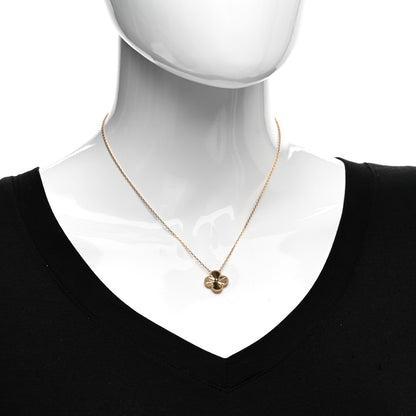 Van Cleef & Arpels 18K Yellow Gold Guilloche Vintage Alhambra Pendant Necklace 2 of 6