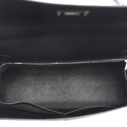 Hermes Courchevel Kelly Sellier 32 Black 5 of 10