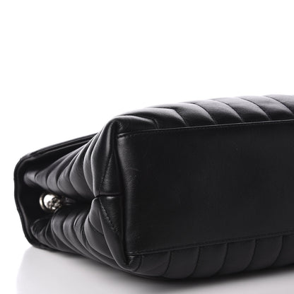 Saint Laurent Calfskin Y Quilted Monogram Medium Loulou Chain Satchel Black 5 of 11