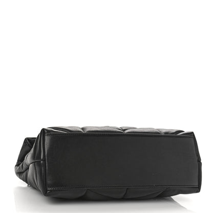 Saint Laurent Lambskin Quilted Monogram Monochrome Small Loulou Puffer Chain Satchel Black 4 of 8