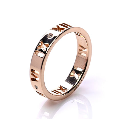 Tiffany 18K Rose Gold Diamond Atlas Pierced Ring 48 4.5 4 of 6