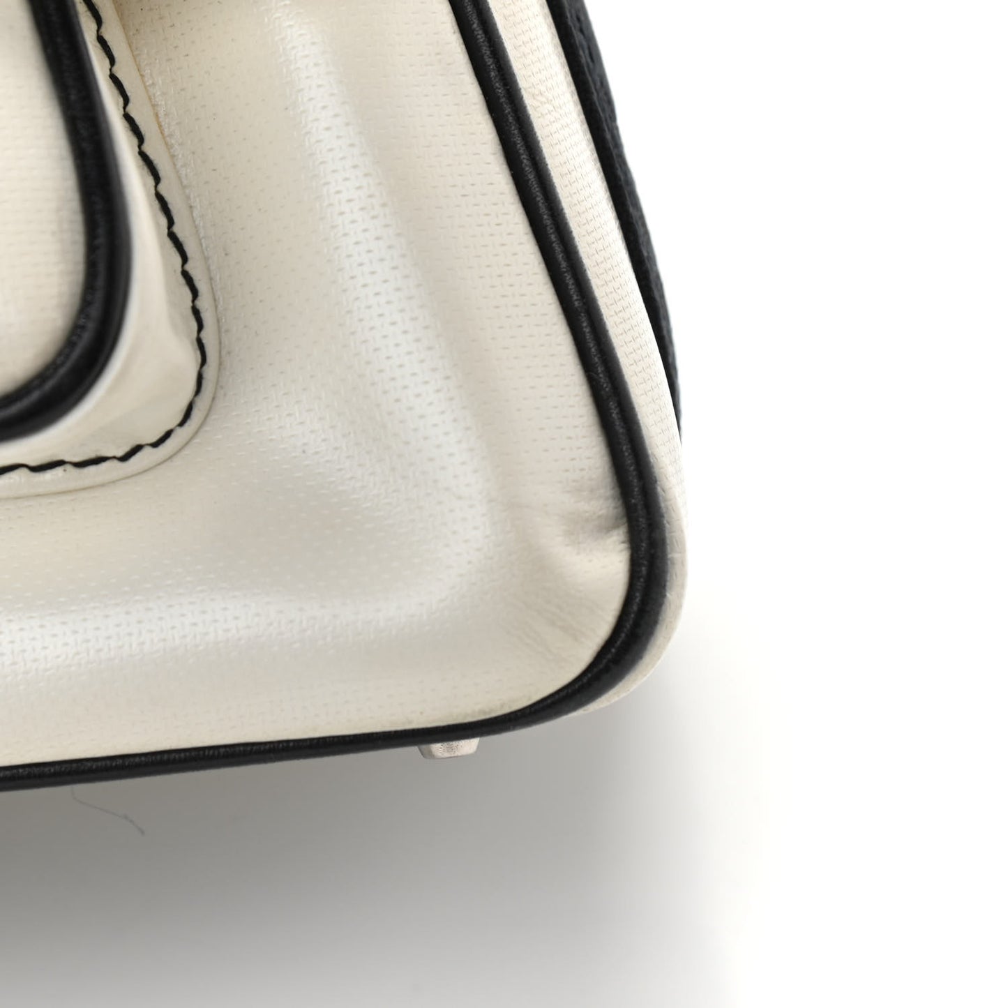 Coated Canvas Crystal Hardcore Bag White