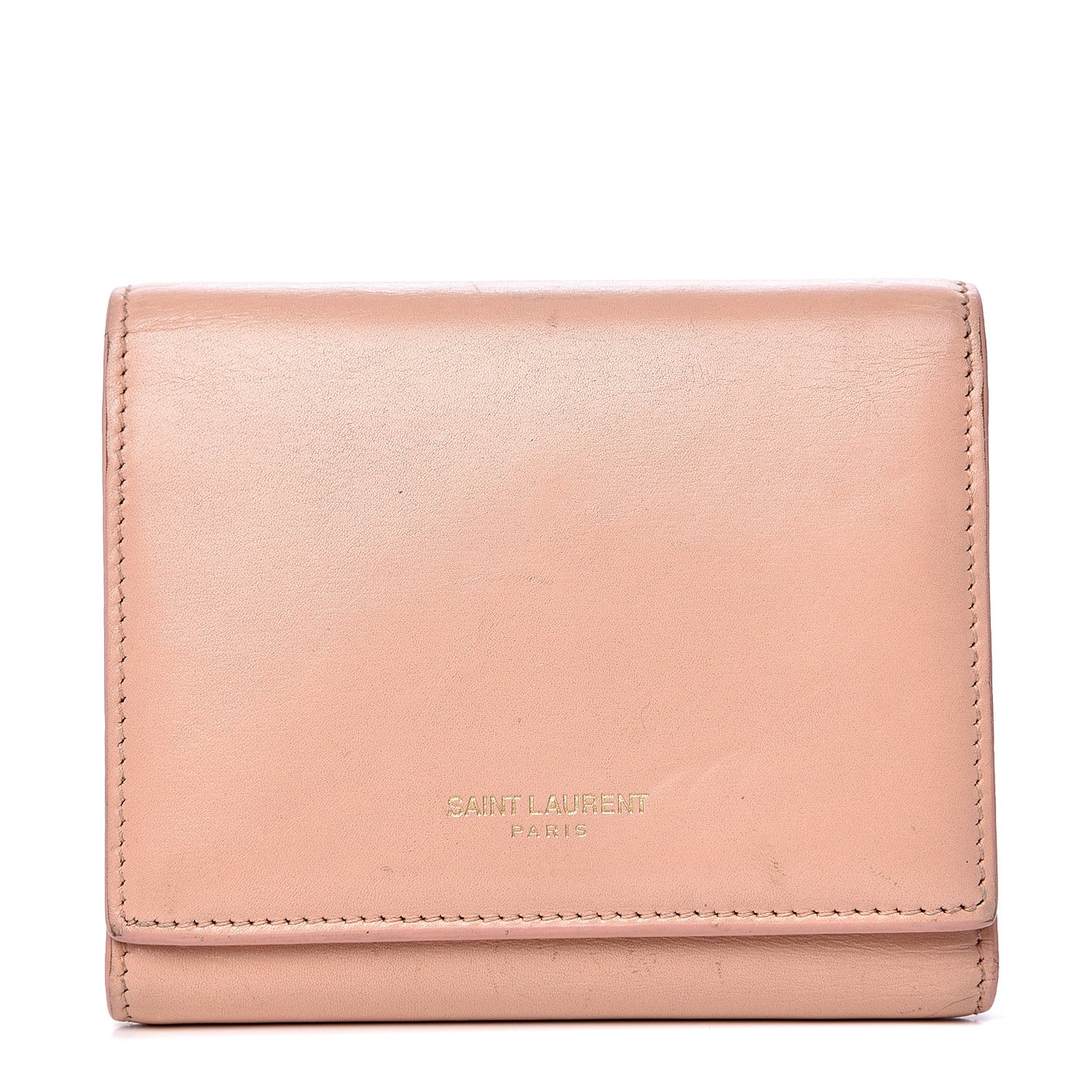 Calfskin Trifold Wallet Pale Pink