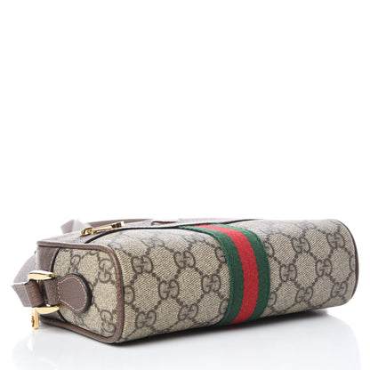 Gucci GG Supreme Monogram Web Mini Ophidia Shoulder Bag Brown 4 of 10