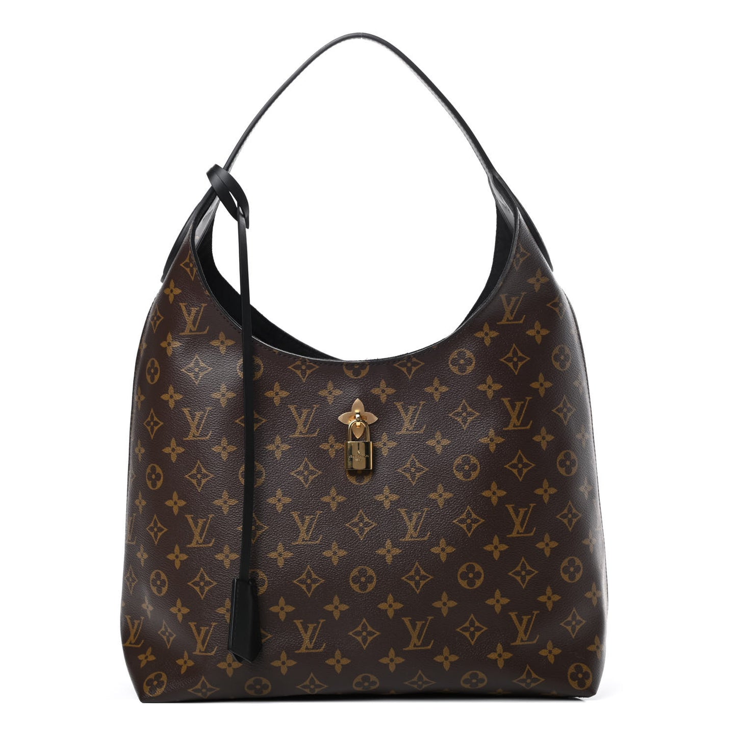 Monogram Flower Hobo Black