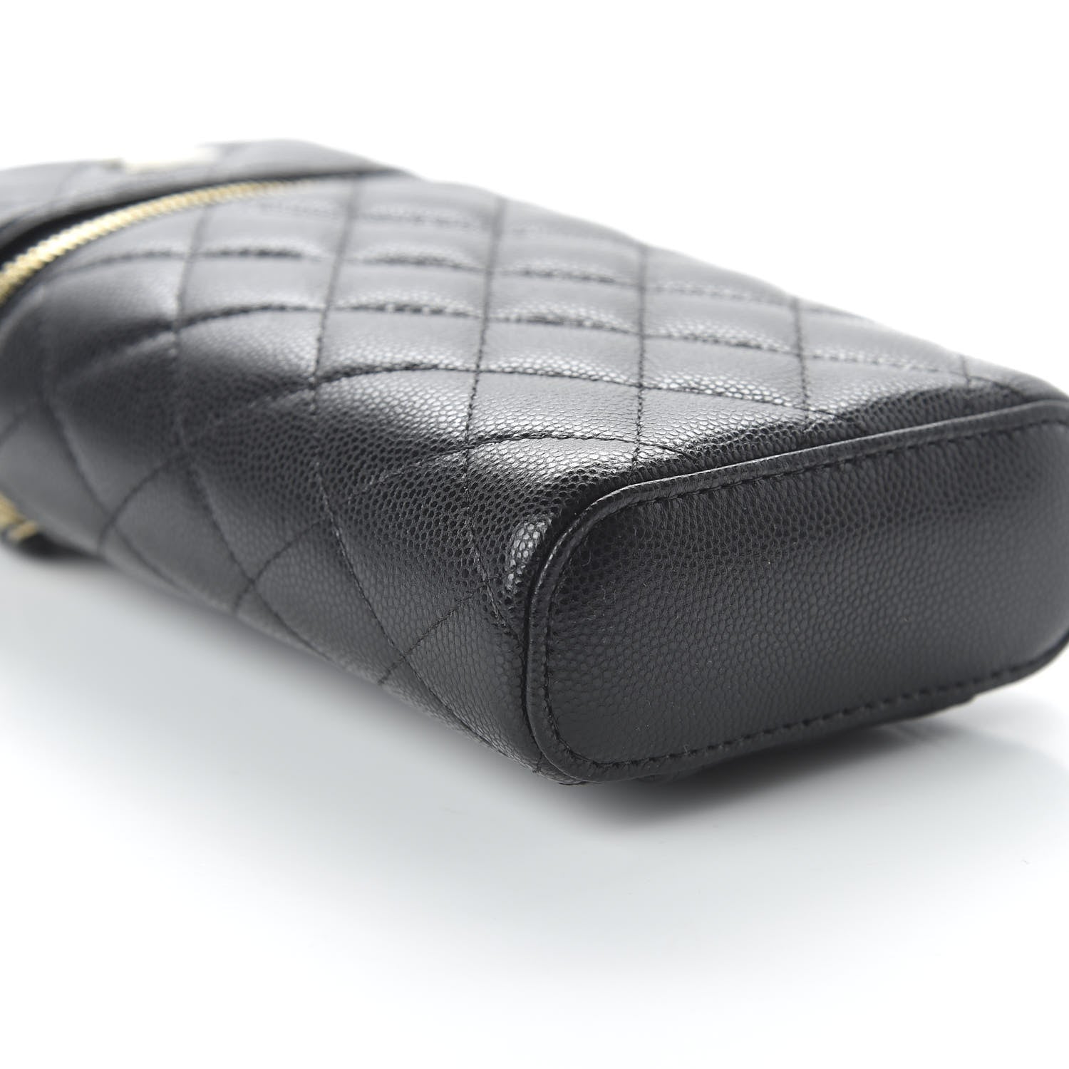 Chanel Caviar Quilted Phone Holder With Chain Black 6 of 11